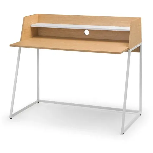 Modern Desk with Shelf - Brown, Oak Effect