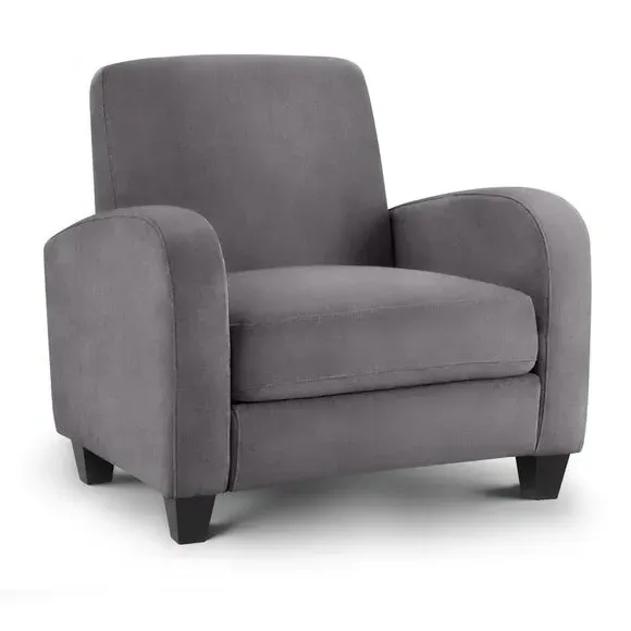 Occasional Armchair with Foam Cushions - Grey