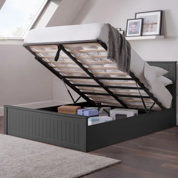 Ottoman Bed Frame with Storage - Black, Lacquer