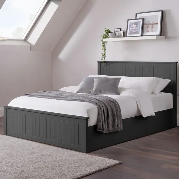 Ottoman Bed Frame with Storage - Black, Lacquer image