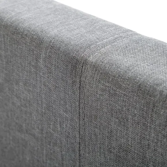 Ottoman Bed Frame with Storage - Grey, Fabric