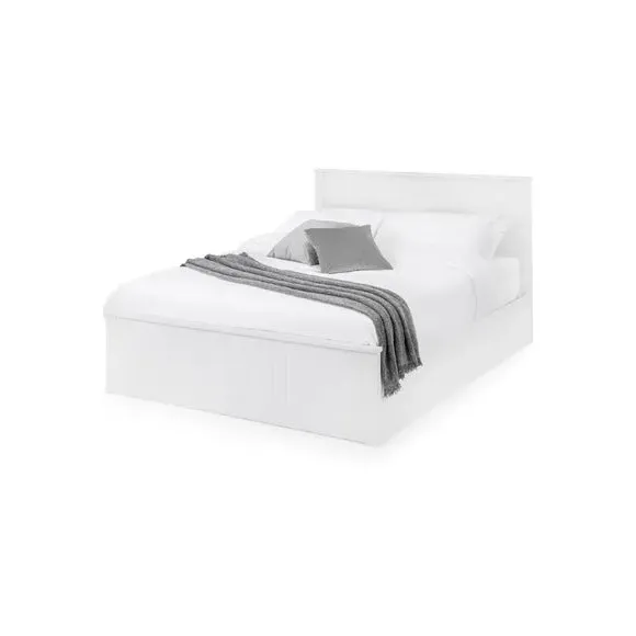 Ottoman Bed Frame with Storage - White, Lacquer