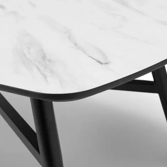 Rectangular Coffee Table - White, Marble Effect