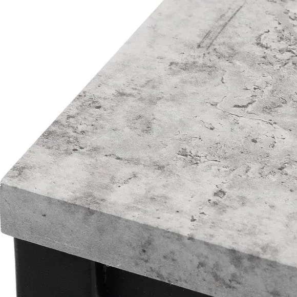 Rectangular Dining Set with Benches - Grey