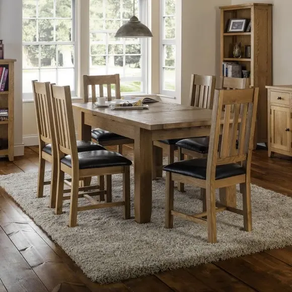 Rectangular Extendable Dining Table - Oak image