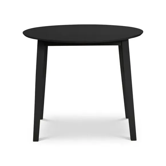 Round Drop Leaf Dining Set with Chairs - Black