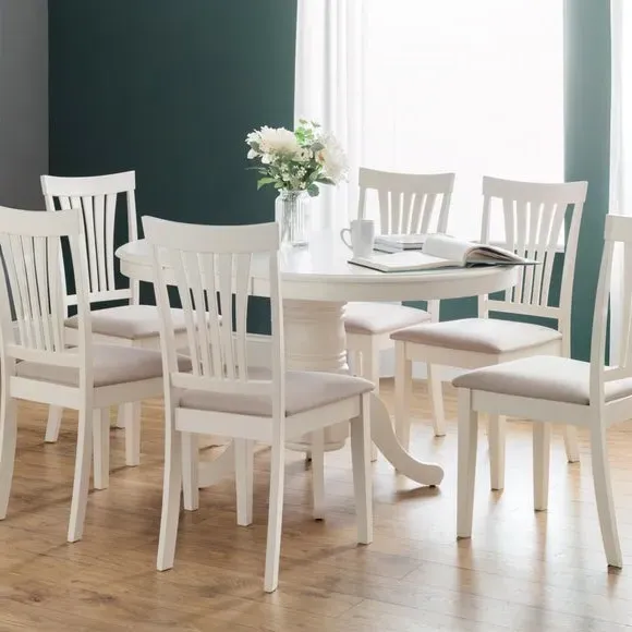 Round Extendable Dining Table - Ivory, MDF image