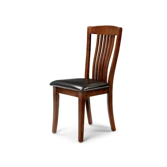 Round to Oval Dining Set with 4 Chairs - Brown