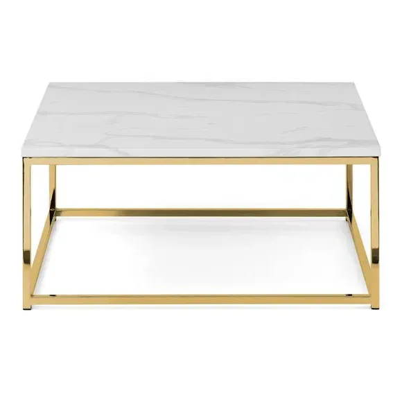 Scala Coffee Table - Gold, Marble Effect