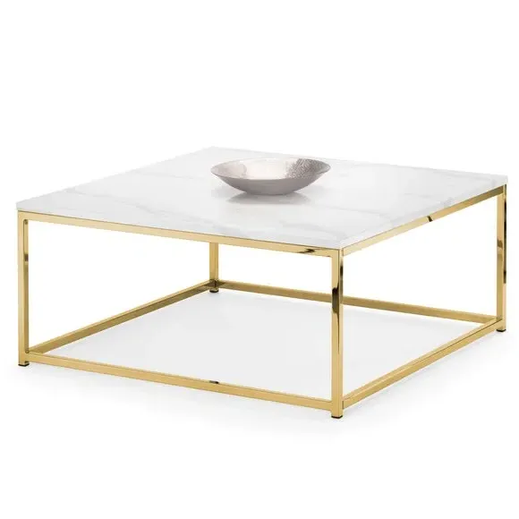 Scala Coffee Table - Gold, Marble Effect