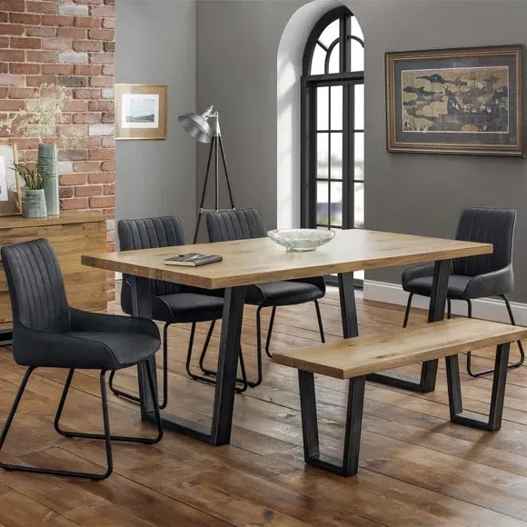 Set of 2 Dining Chairs - Black, Faux Leather image