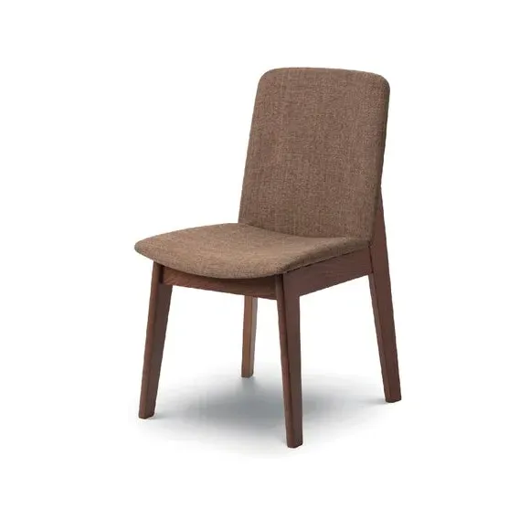 Set of 2 Dining Chairs - Brown, Rubberwood