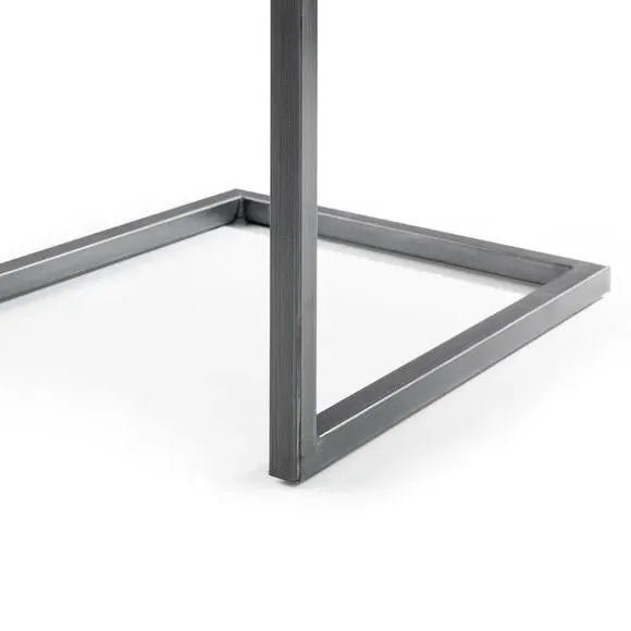 Set of 2 Dining Chairs Cantilever - Grey, Suede