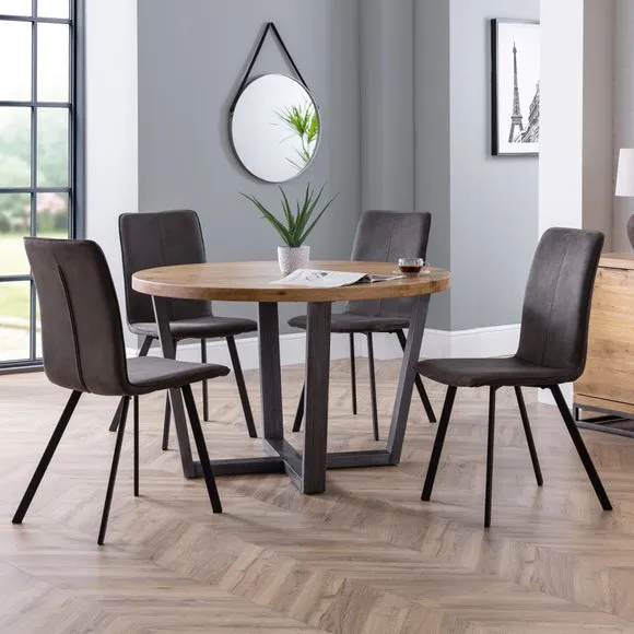 Set of 2 Dining Chairs - Charcoal, Microsuede image