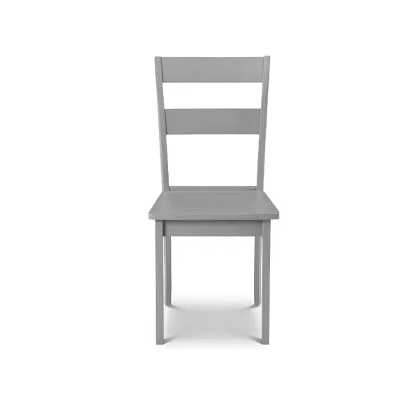 Set of 2 Dining Chairs - Grey, Lacquered