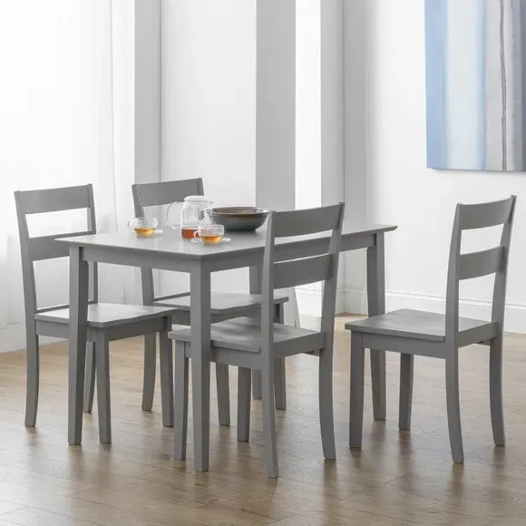Set of 2 Dining Chairs - Grey, Lacquered image