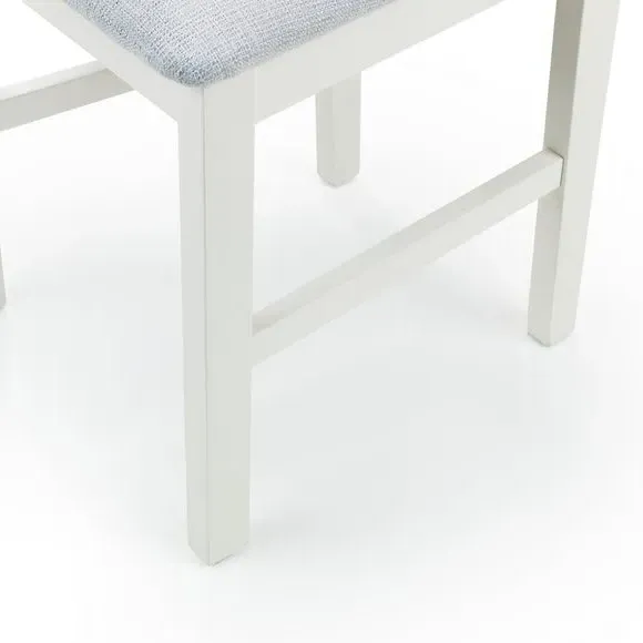 Set of 2 Dining Chairs - Ivory, Faux Linen