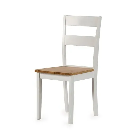 Set of 2 Dining Chairs - Natural, Rubberwood