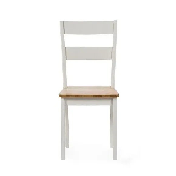Set of 2 Dining Chairs - Natural, Rubberwood