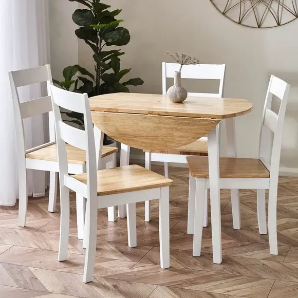 Set of 2 Dining Chairs - Natural, Rubberwood image