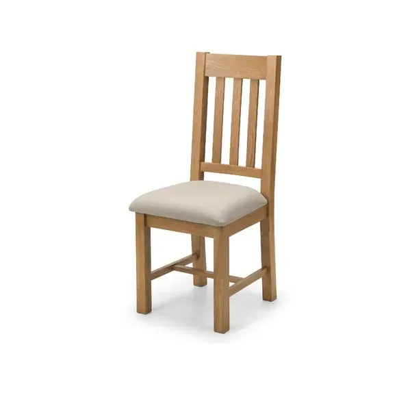Set of 2 Dining Chairs - Taupe, Faux Linen