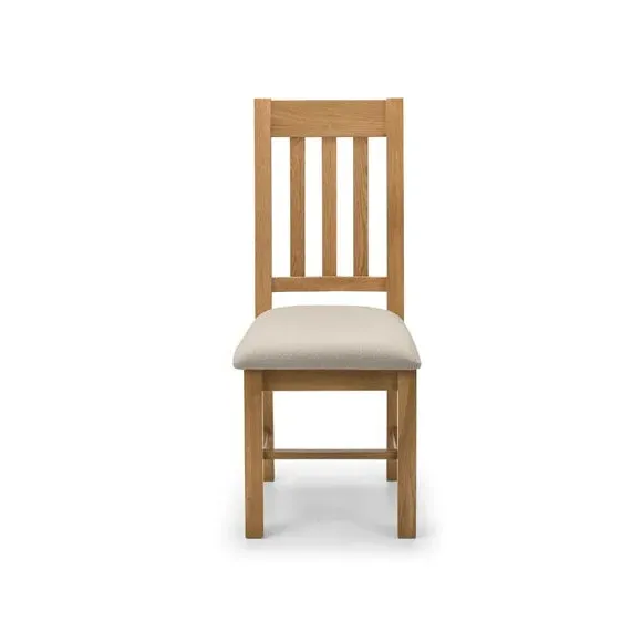 Set of 2 Dining Chairs - Taupe, Faux Linen