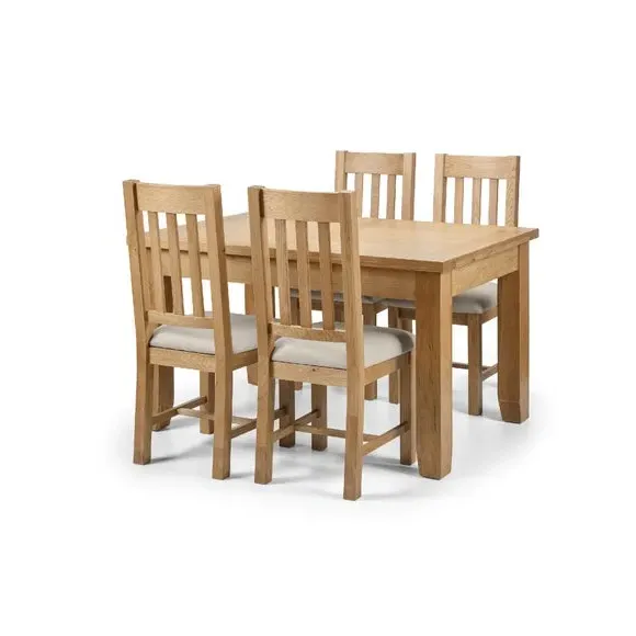 Set of 2 Dining Chairs - Taupe, Faux Linen