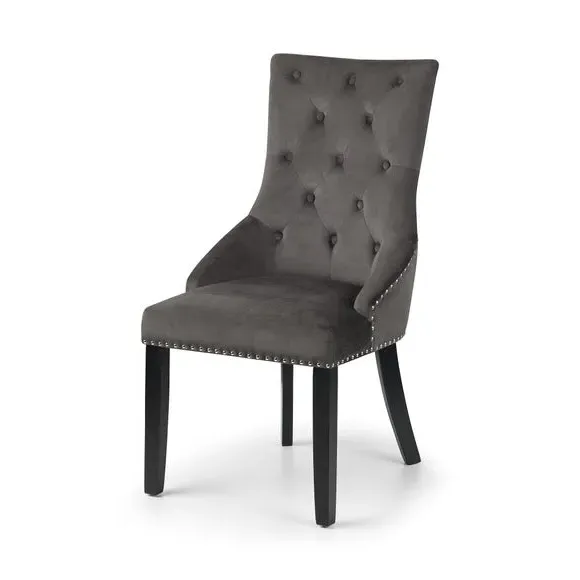 Set of 2 Knockerback Dining Chairs - Grey
