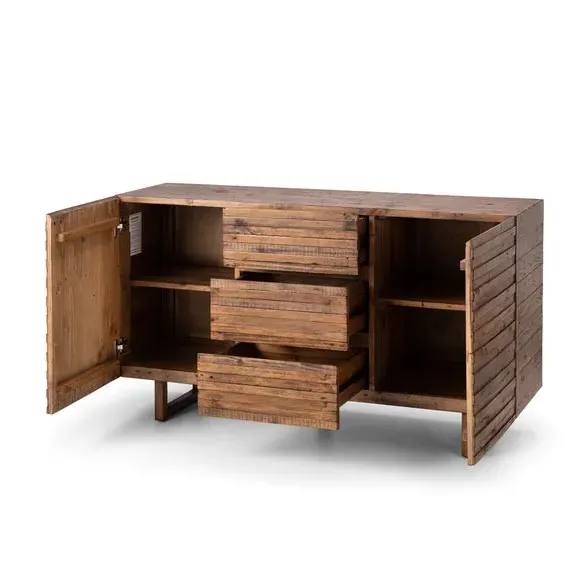Sideboard with Storage - Brown, Reclaimed Wood