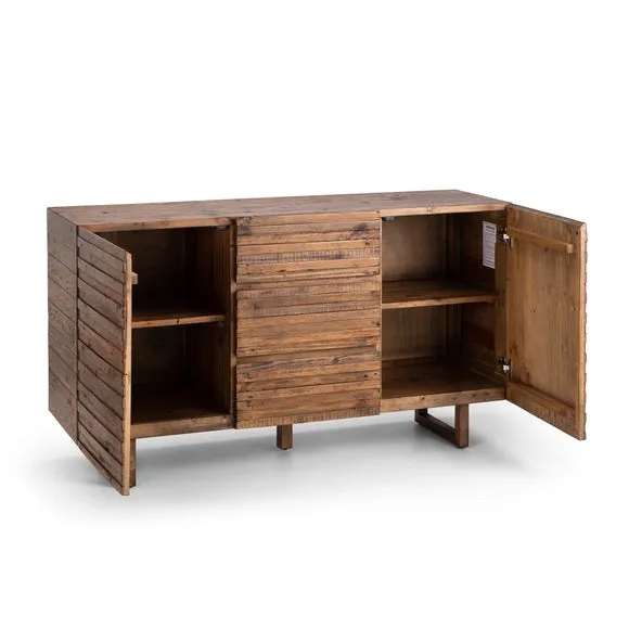 Sideboard with Storage - Brown, Reclaimed Wood
