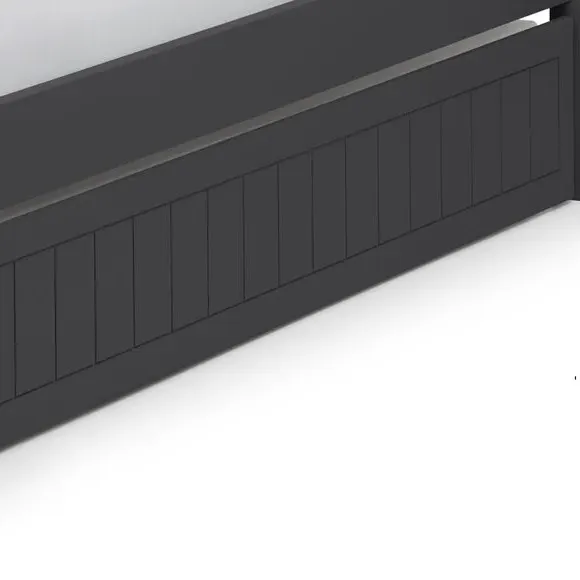 Single Trundle Bed with Storage - Black, Lacquer