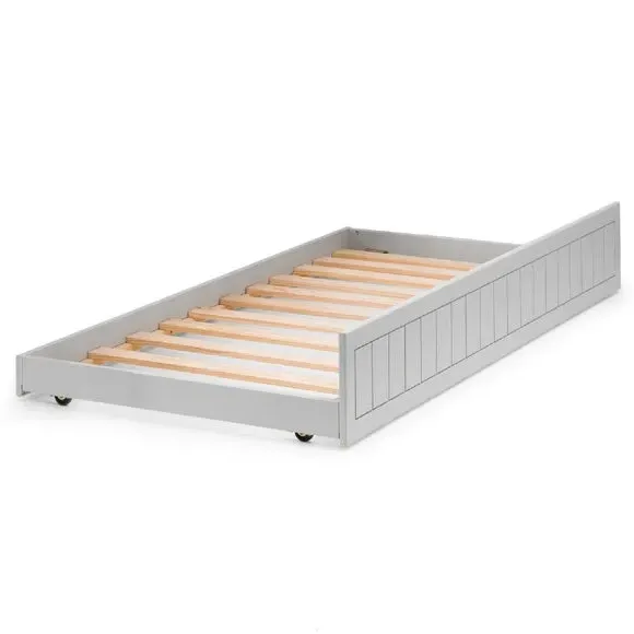 Single Trundle Bed with Storage - Grey, Lacquer