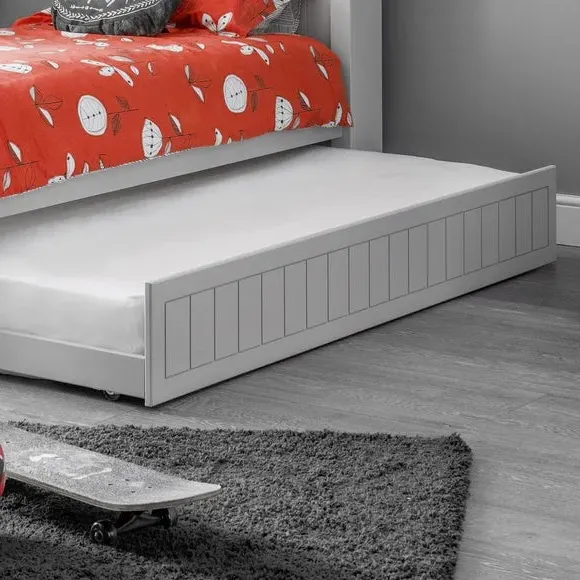 Single Trundle Bed with Storage - Grey, Lacquer