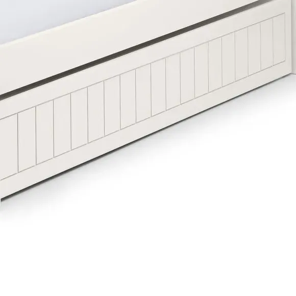 Single Trundle Bed with Storage - White, Lacquer