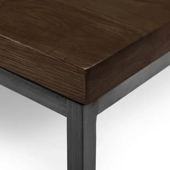 Square Coffee Table - Dark Oak, Solid Wood