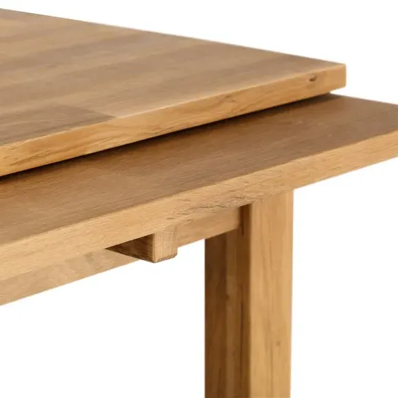 Square Extendable Dining Table - Oak, Solid Wood