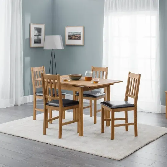 Square Extendable Dining Table - Oak, Solid Wood image