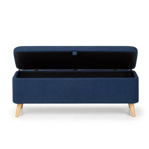 Storage Bench with Lift Top - Blue, Linen