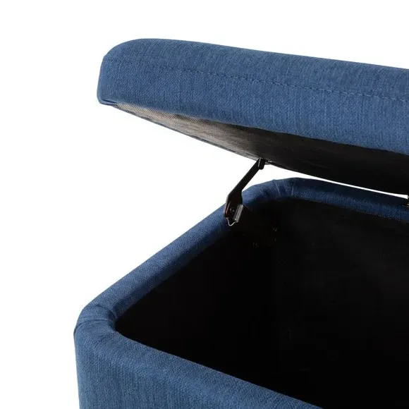Storage Bench with Lift Top - Blue, Linen