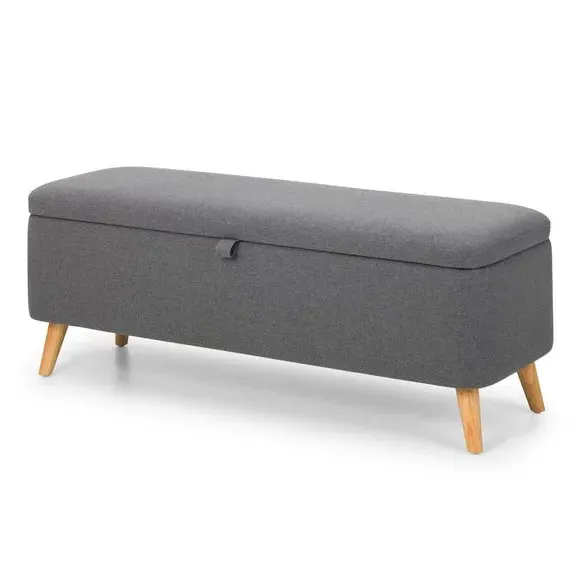 Storage Bench with Lift Top - Grey, Linen