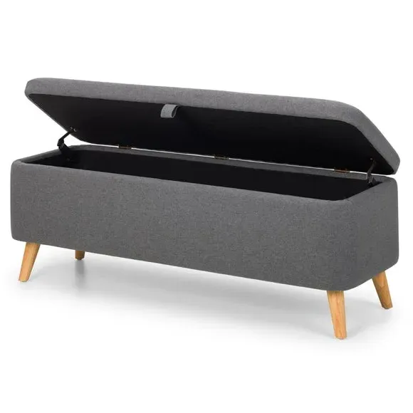 Storage Bench with Lift Top - Grey, Linen
