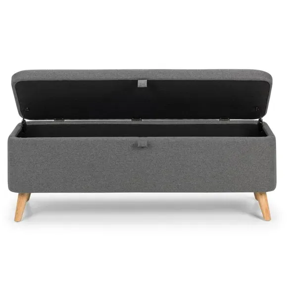 Storage Bench with Lift Top - Grey, Linen
