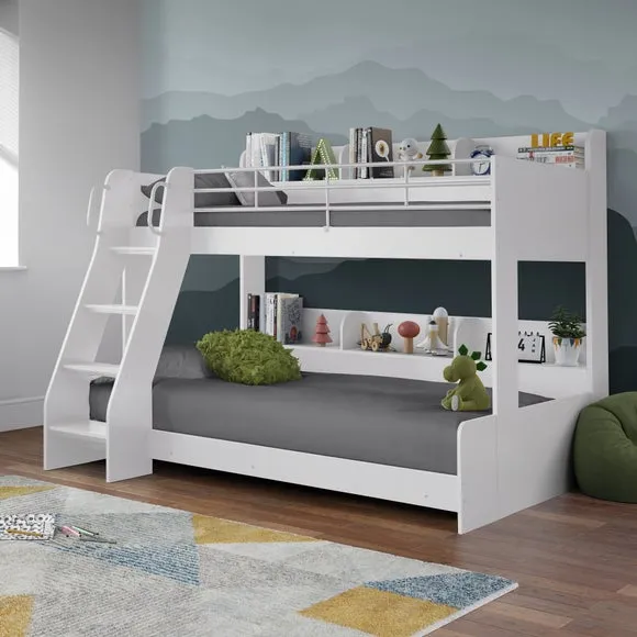 Triple Sleeper Bunk Bed Frame - White