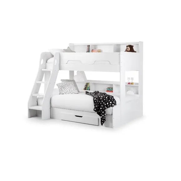 Triple Sleeper Bunk Bed with Storage - White