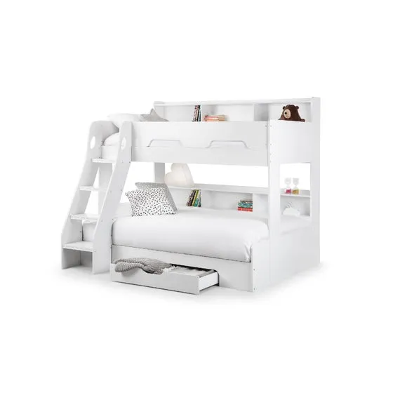 Triple Sleeper Bunk Bed with Storage - White