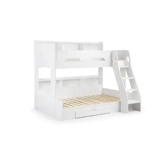 Triple Sleeper Bunk Bed with Storage - White