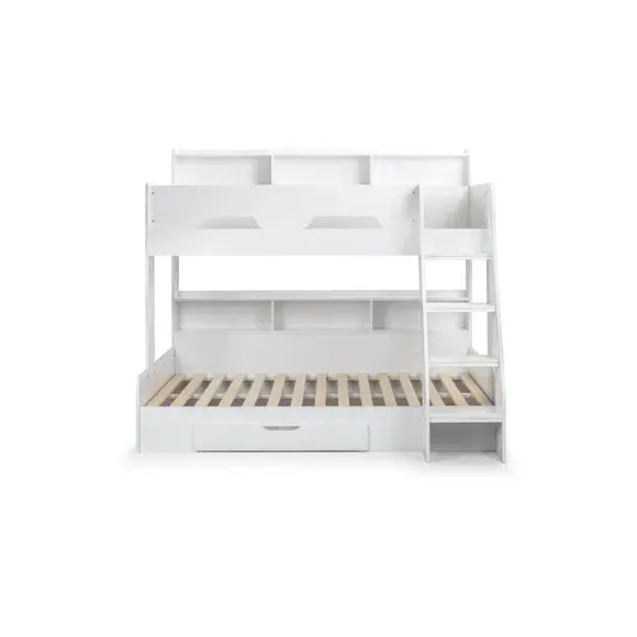 Triple Sleeper Bunk Bed with Storage - White