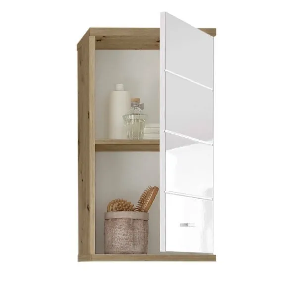 Wall Cabinet with Shelving - White, Wood