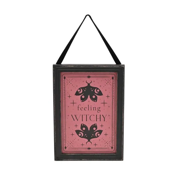 Hanging Plaque with Butterfly Design - Wood