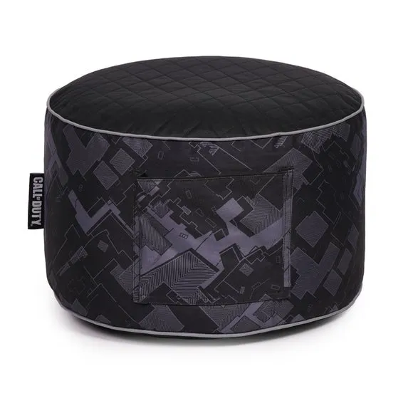 Bean Bag Stool with Pocket - Black, Fabric
